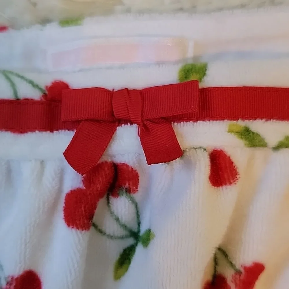 JANIE AND JACK CHERRY PRINT TERRYCLOTH SWIM COVER-UP DRESS, SIZE 6-12 MONTHS